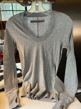 Enya Costa cashmere and cotton long sleeve sweater tee
